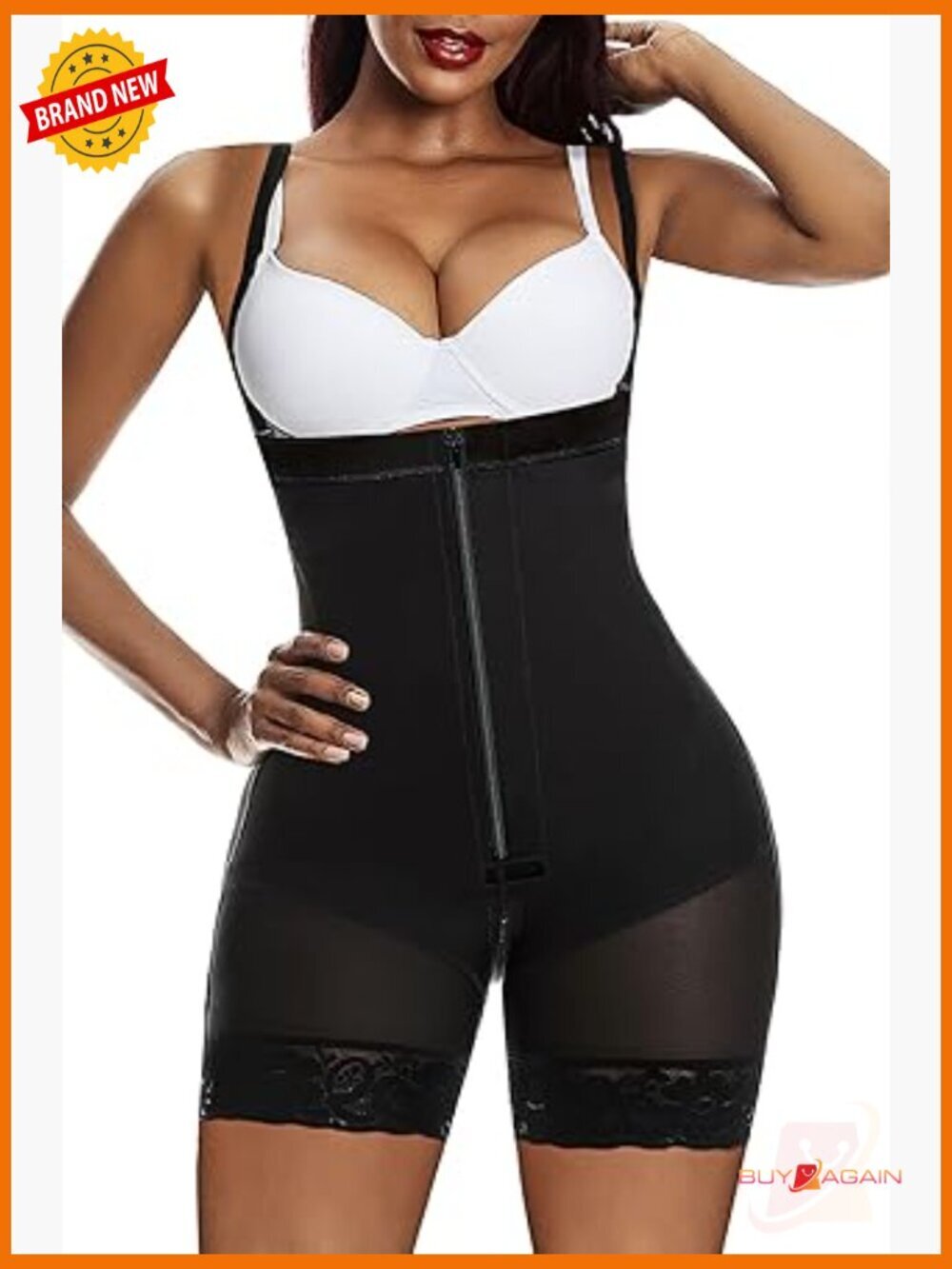 Tummy Control Shapewear Bodysuit Butt Lifter Postpartum Girdle Front Zip